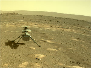 NASA's Ingenuity helicopter deployed on Mars.